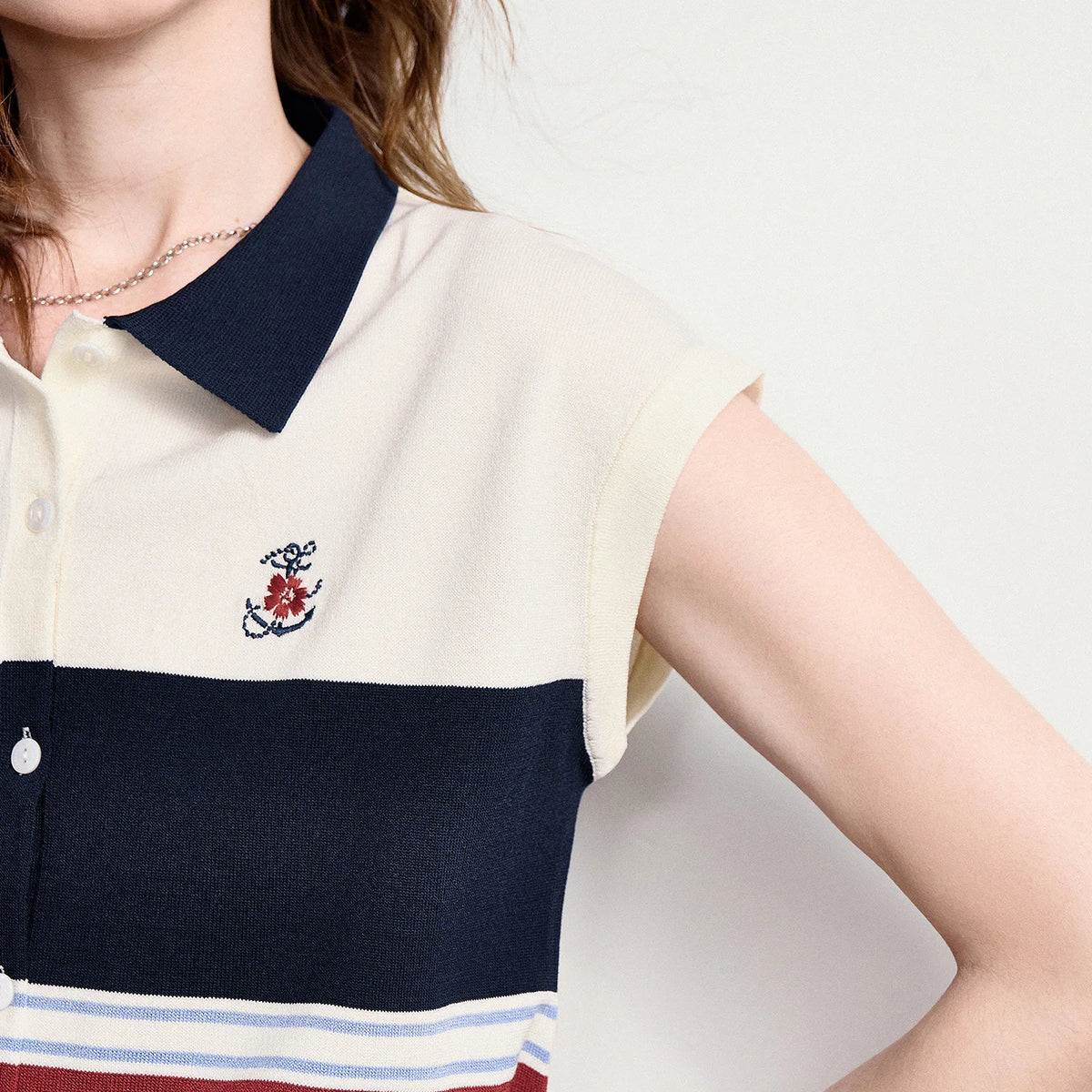 Colorblock Button-Front Polo