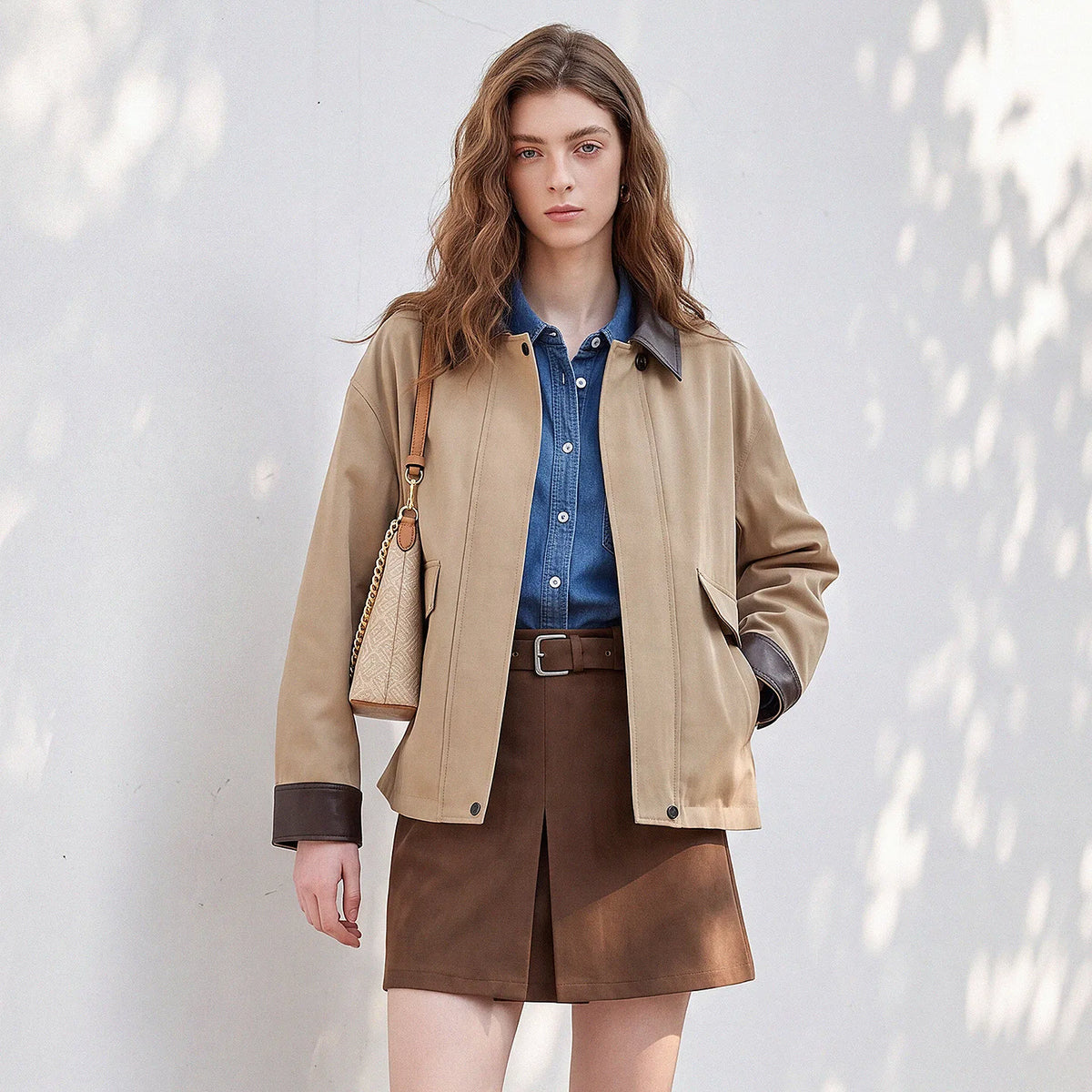 Collared Button-Front Jacket