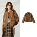 Stand-Collar Pocket Jacket