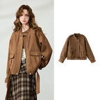 Stand-Collar Pocket Jacket
