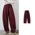 Drawstring Curved-Leg Pants