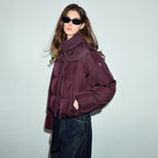 Cropped Zip Puffer Jacket