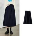 Gathered A-Line Midi Skirt