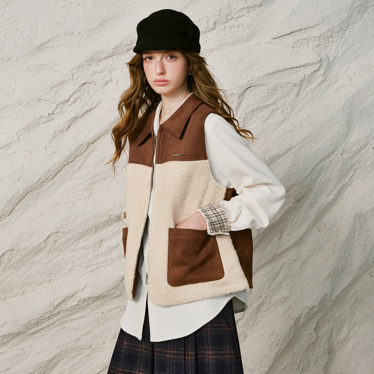 Colorblock Zip-Front Vest