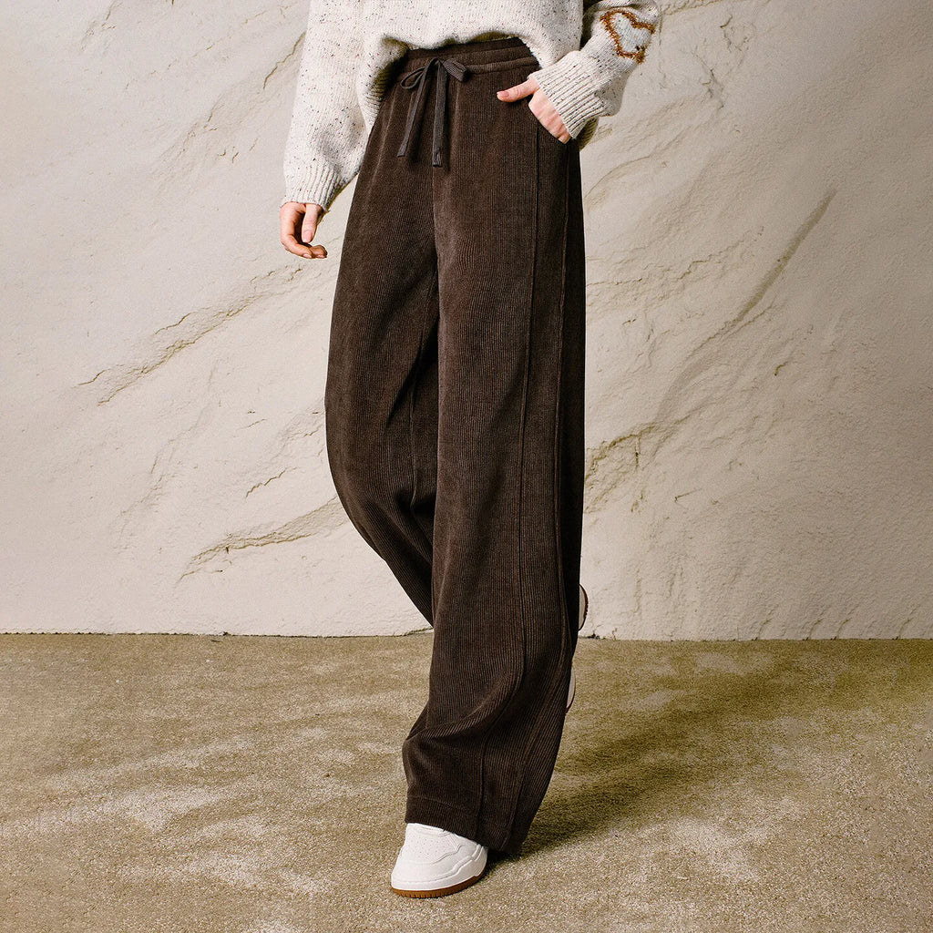 Drawstring Straight-Leg Pants