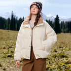 Textured-Collar Puffer Jacket