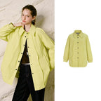 Wave-Quilted Shirt Jacket