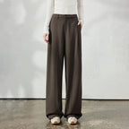 Pleated Tailored Wide-Leg Pants