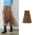 Tiered Sheer Midi Skirt