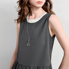 Sleeveless Gathered-Waist Midi Dress