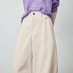 Curved-Seam Casual Pants