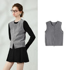 Zip-Front Knit Vest