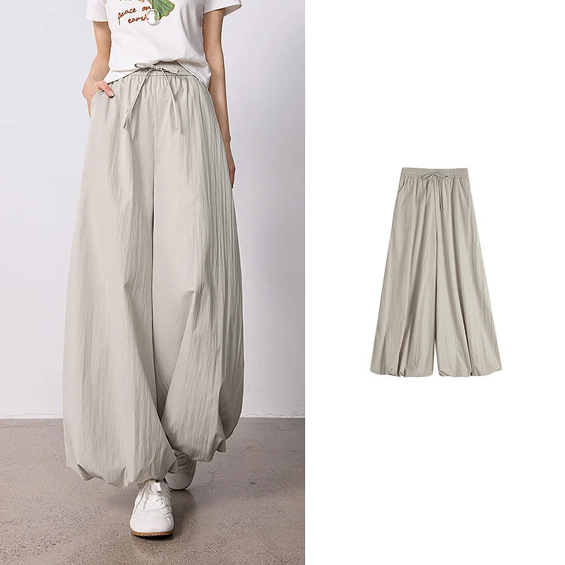 Gathered-Hem Balloon Pants