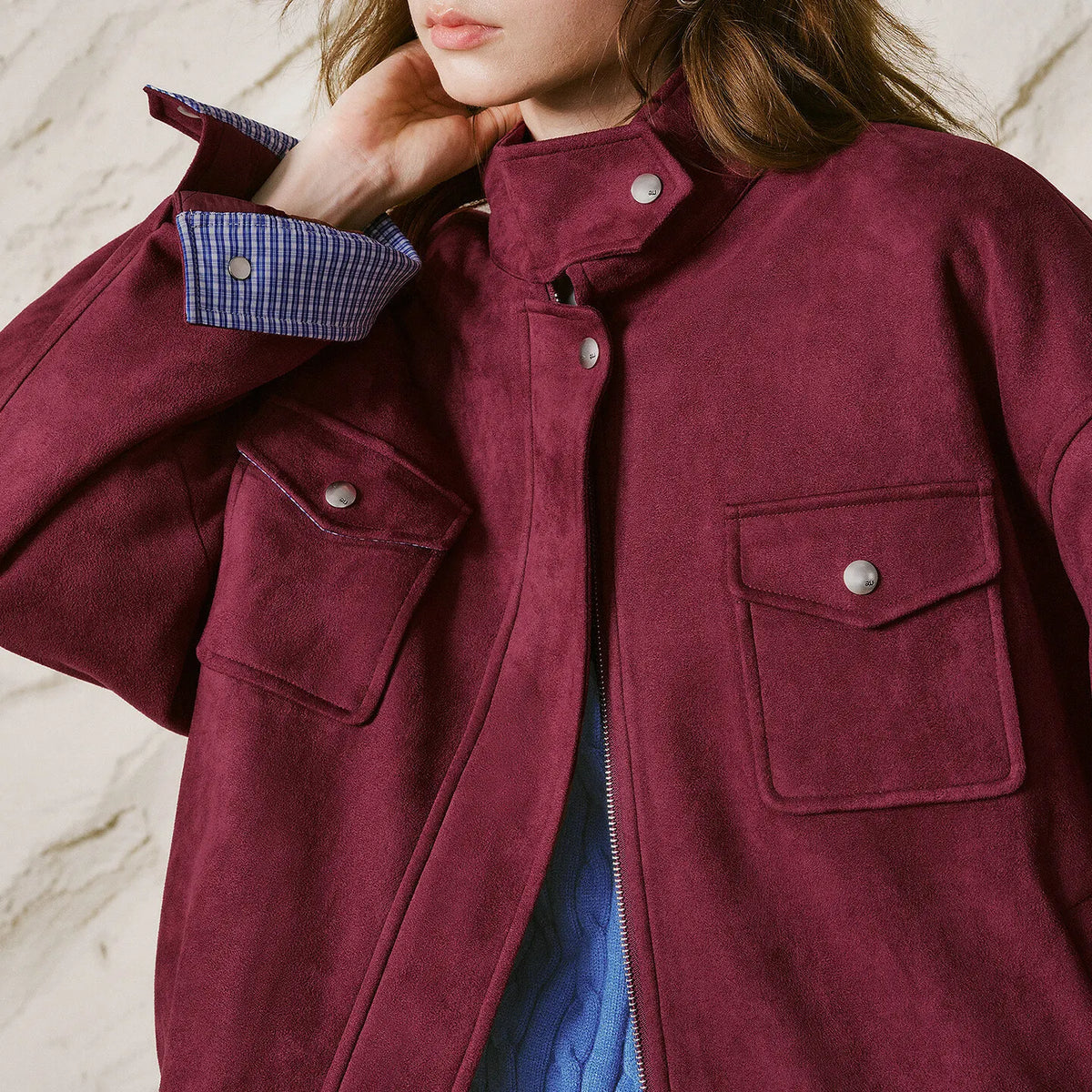 Stand-Collar Zip Jacket