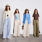 Drawstring Wide-Leg Pants