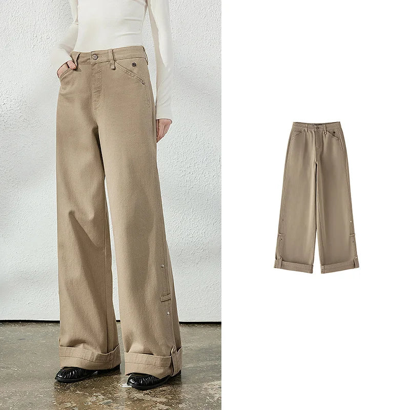 Pocket-Detail Wide-Leg Pants