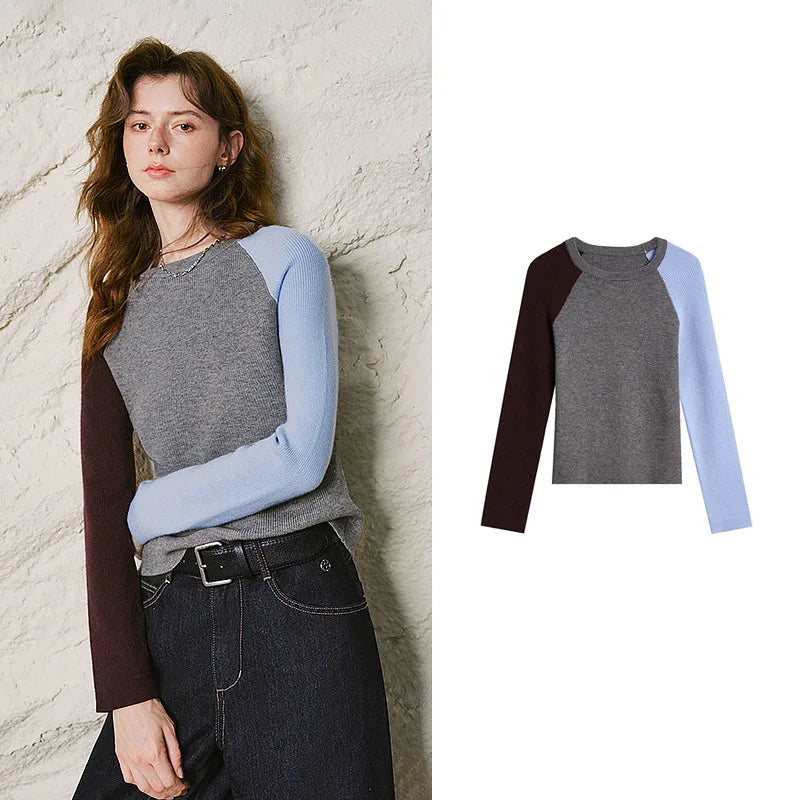 Asymmetric Colorblock Sweater