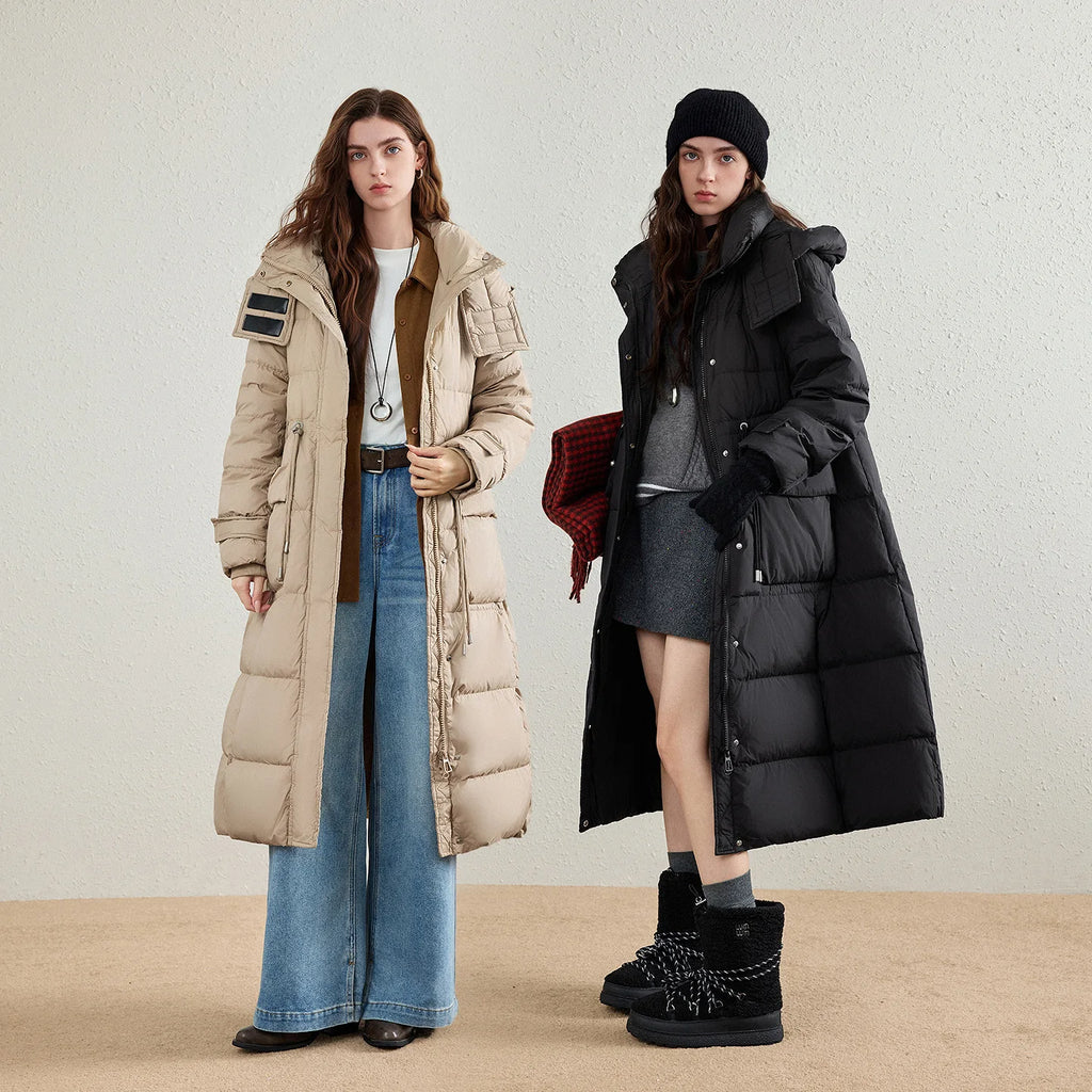 Long Hooded Puffer Coat