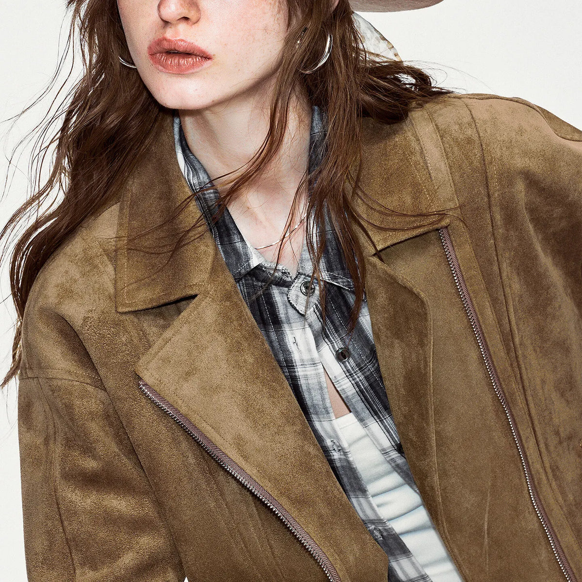Topstitched Zip-Front Jacket
