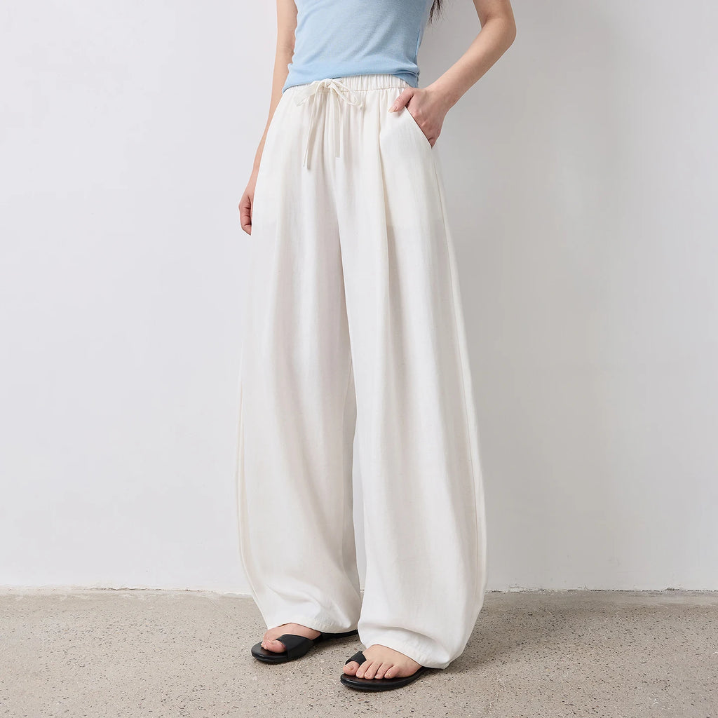 Drawstring Balloon-Leg Pants