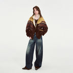 Paneled Barrel-Leg Jeans