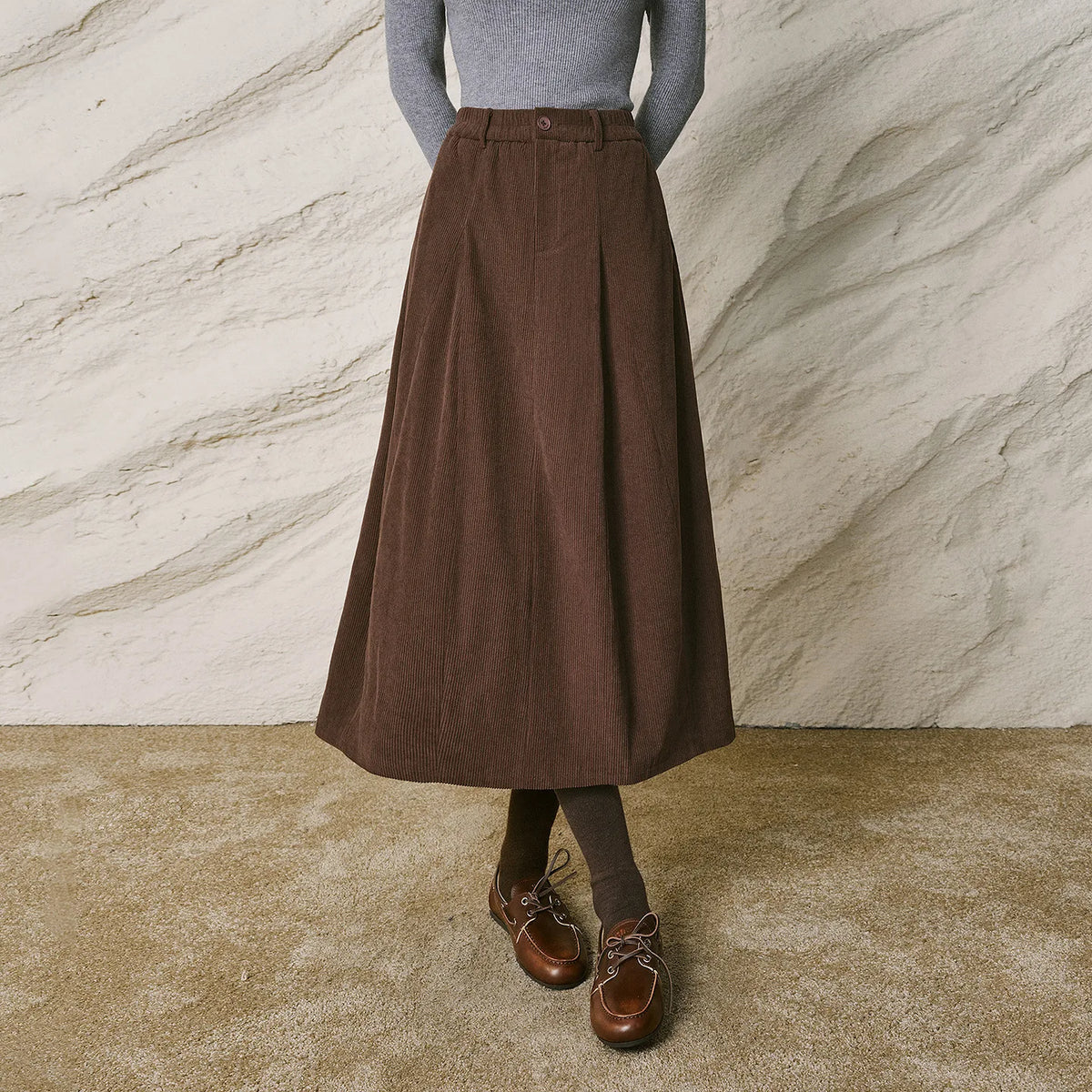 Pleated Midi Skirt