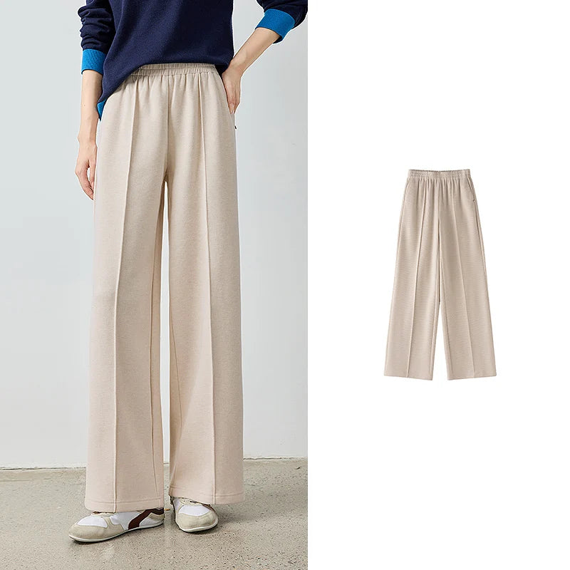 Draped Wide-Leg Pants