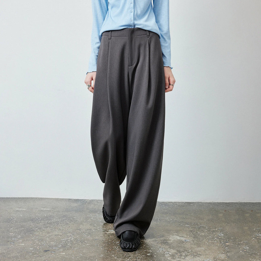 Pleated Wide-Leg Pants