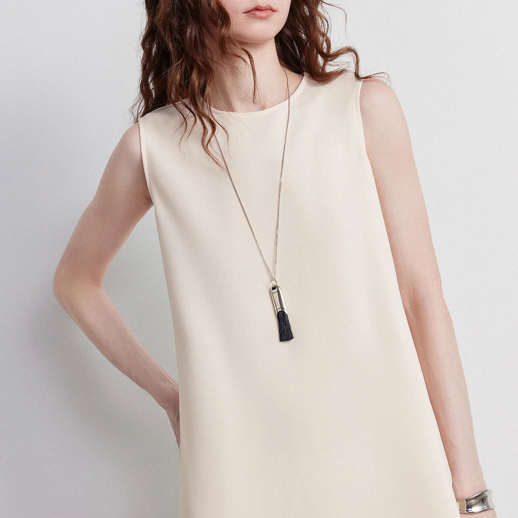 Sleeveless A-Line Midi Dress