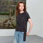 Tie-Hem Short-Sleeve Tee