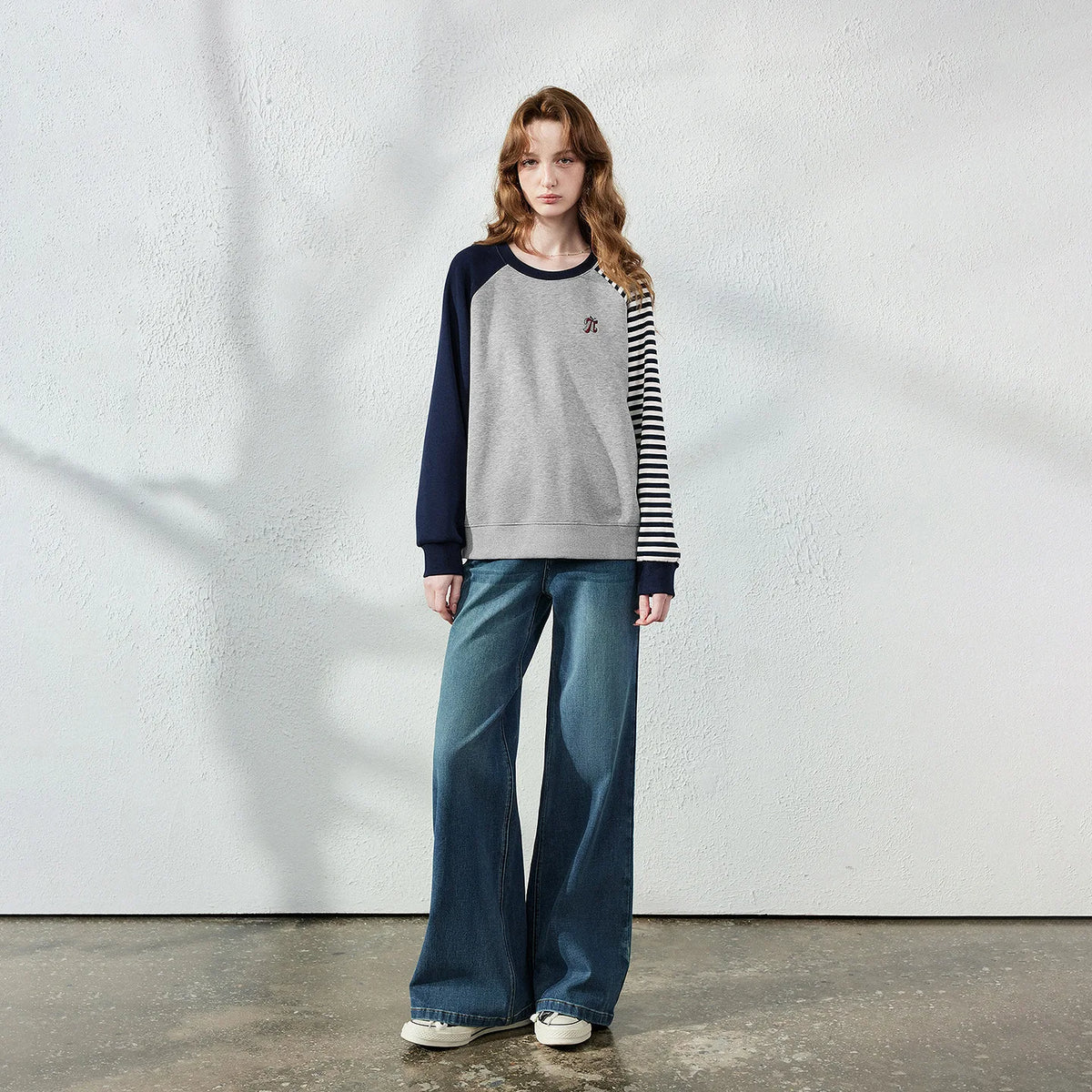 Flared Dark-Wash Jeans