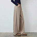 Draped Wide-Leg Pants