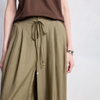 Drawstring Wide-Leg Pants