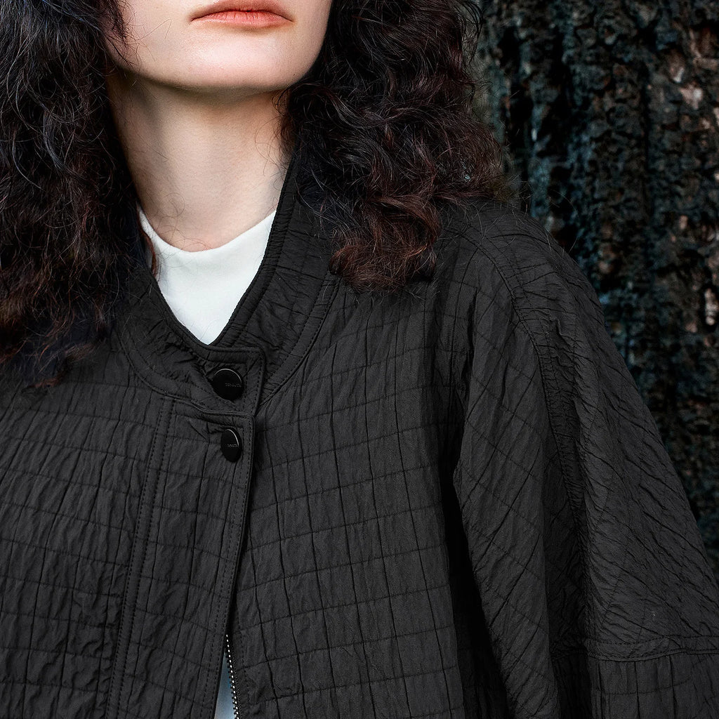 Quilted Stand-Collar Jacket