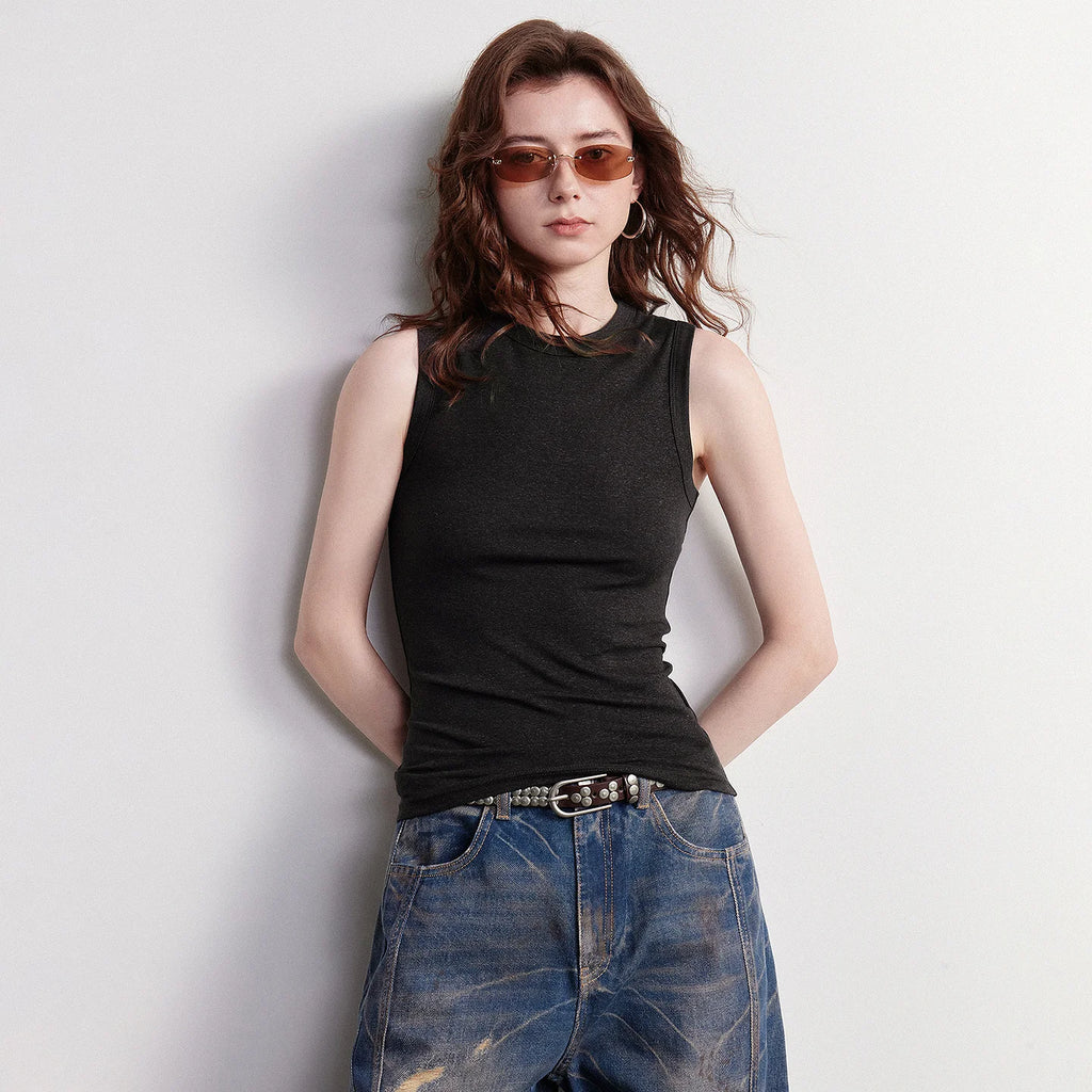 Fitted Crewneck Tank Top