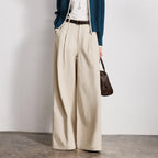 Pleated Wide-Leg Pants