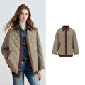 Quilted Contrast-Trim Shirt Jacket
