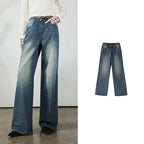 Washed Relaxed Wide-Leg Jeans