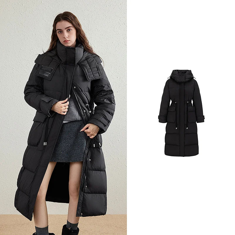 Long Hooded Puffer Coat