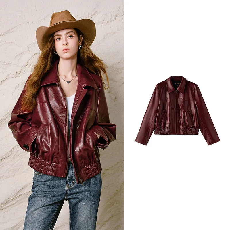 Glossy Zip-Front Jacket