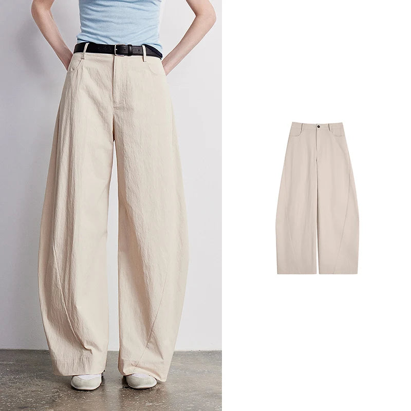 Pleated Wide-Leg Pants