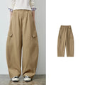 Cargo-Pocket Curved-Leg Pants