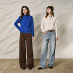 Contrast-Trim Long-Sleeve Knit Henley