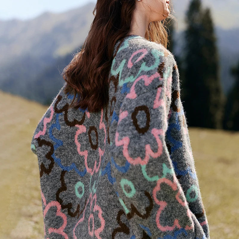 Floral V-Neck Cardigan