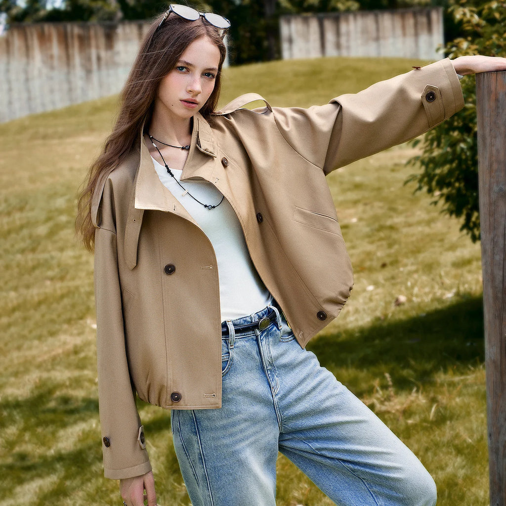 Cropped Double-Breasted Jacket