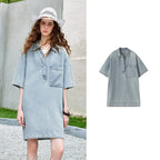 Denim Polo Mini Dress