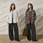 Contrast-Trim Button-Front Jacket