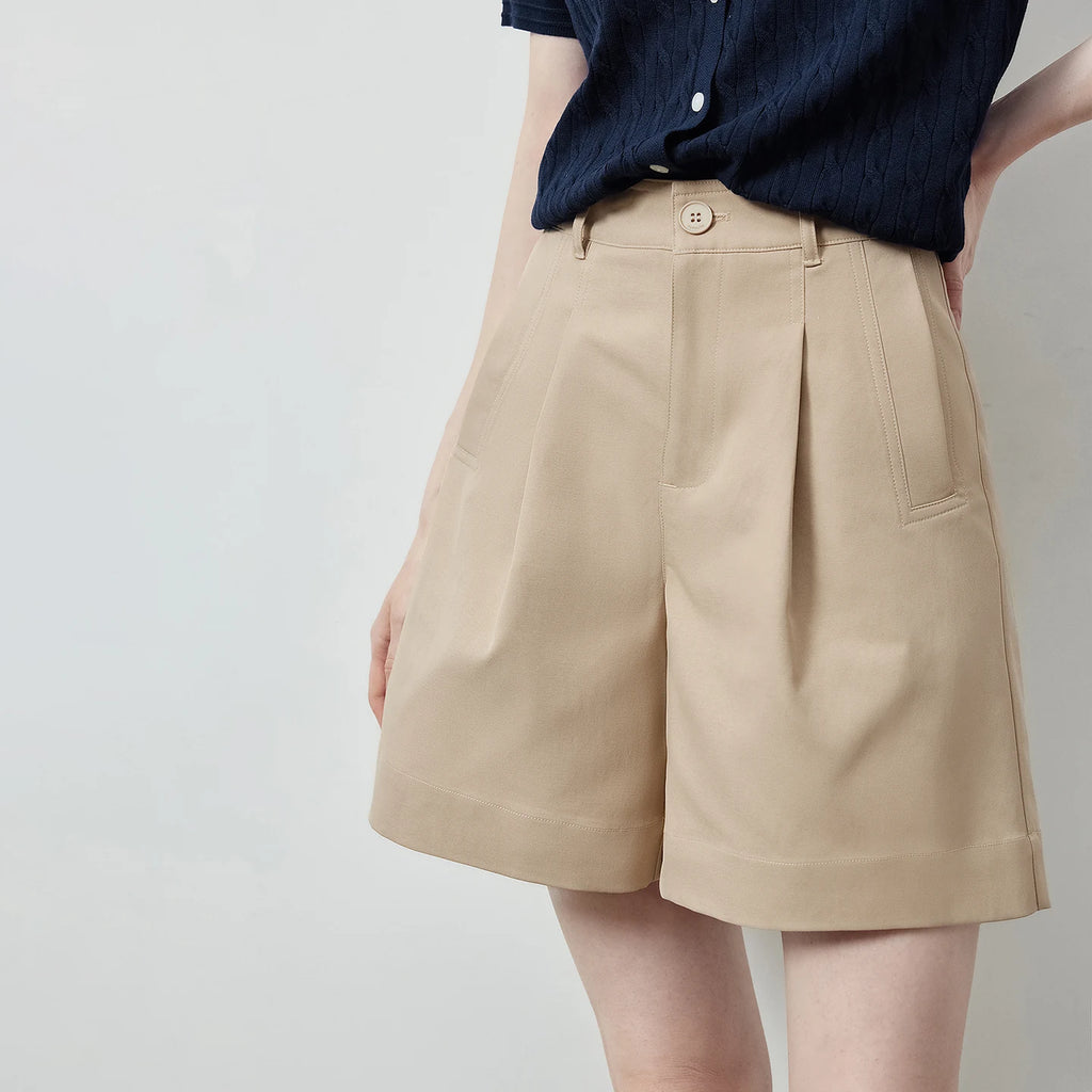 Pleated Tailored Shorts