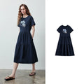 Floral Graphic Tiered T-Shirt Dress