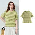 Textured Striped Knit Tee